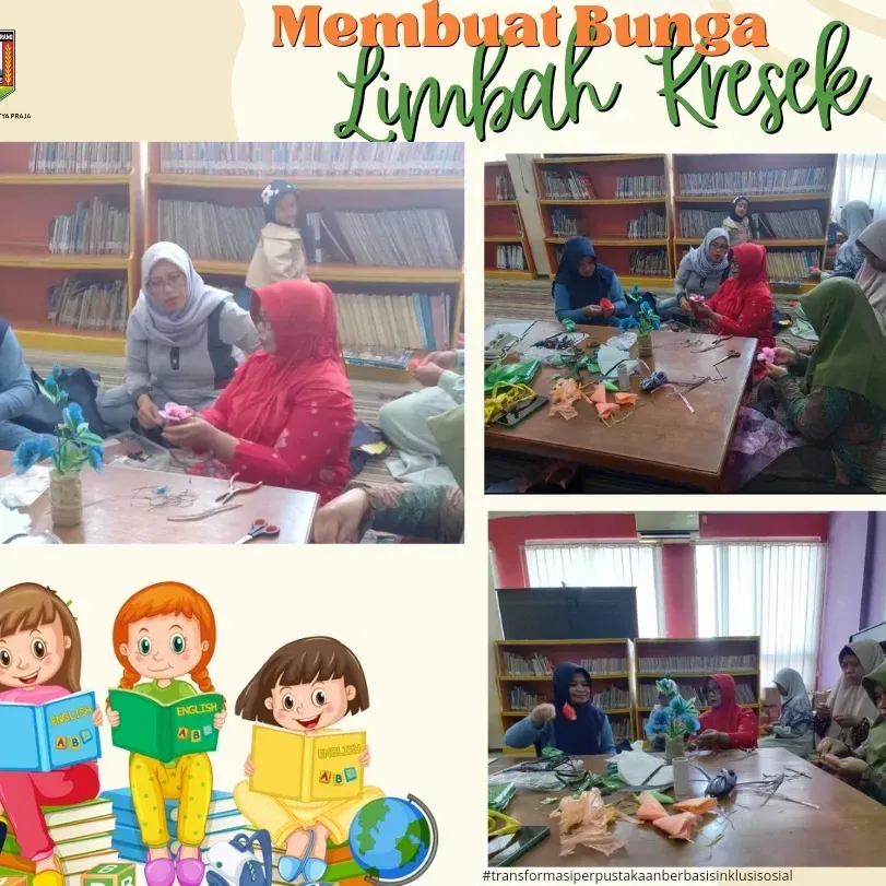 Pelatihan membuat Bunga dari Limbah Kresek