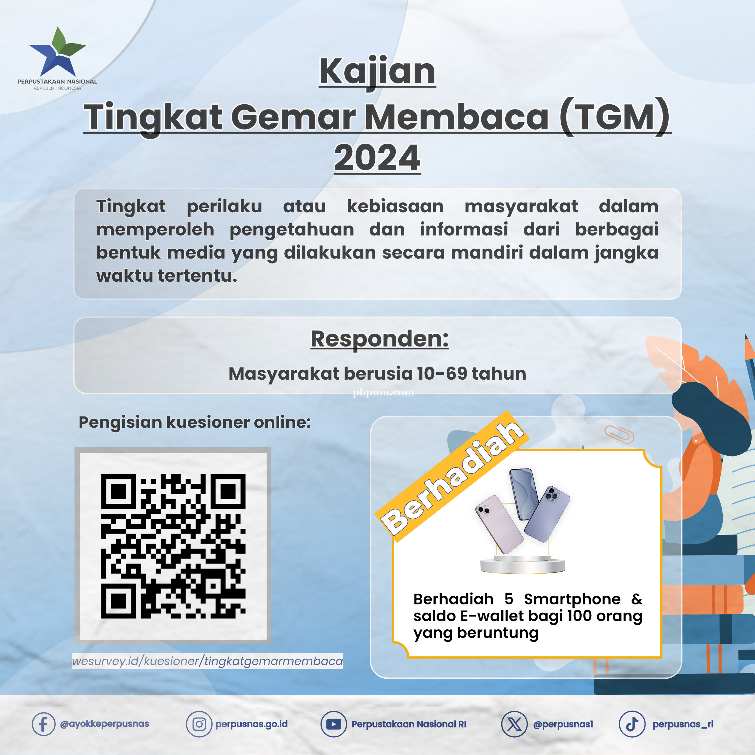 Kajian Tingkat Kegemaran Membaca (TGM) 2024